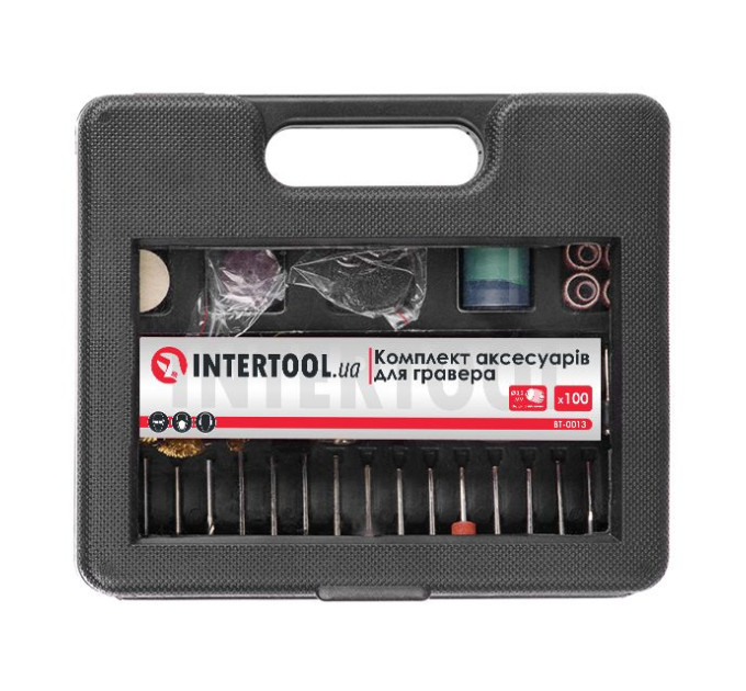 Комплект аксесуарів для гравера WT-0516 та DT-0517 100 од. INTERTOOL BT-0013