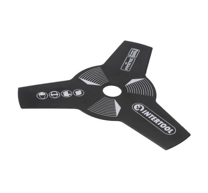 Ніж для тримера 3-х зубчатий, 255х25.4х1.4 мм INTERTOOL DT-2250