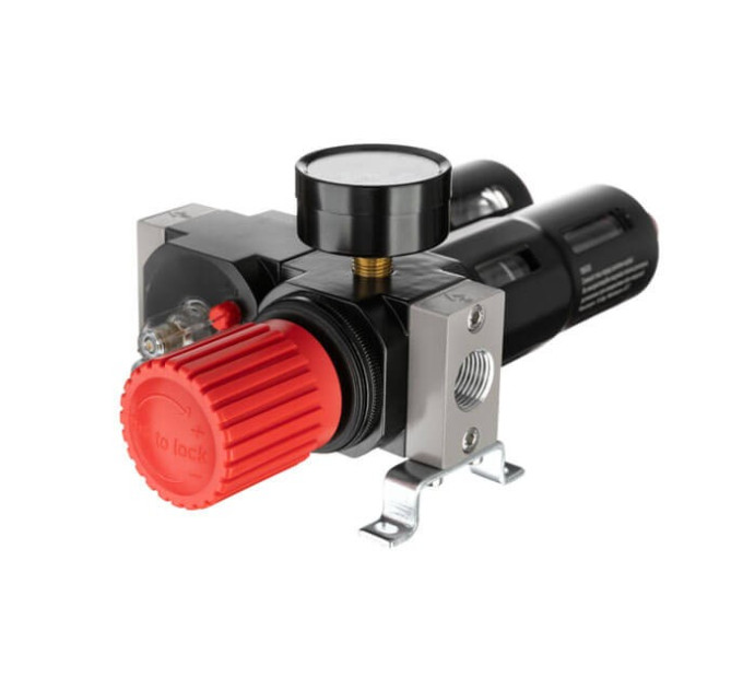 Блок підготовки повітря 1/2", 5 мкм, 1800 л/хв., метал, професійний INTERTOOL PT-1434