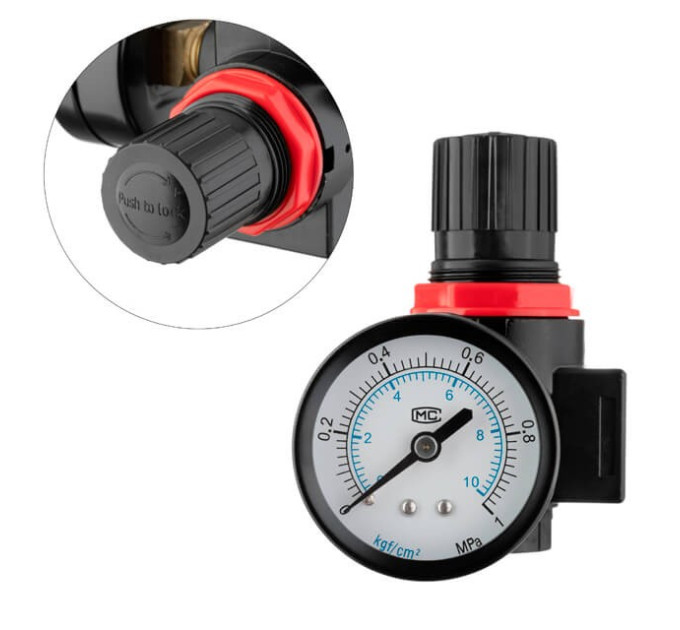 Регулятор тиску 1/4", 0,5-8 бар INTERTOOL PT-1425