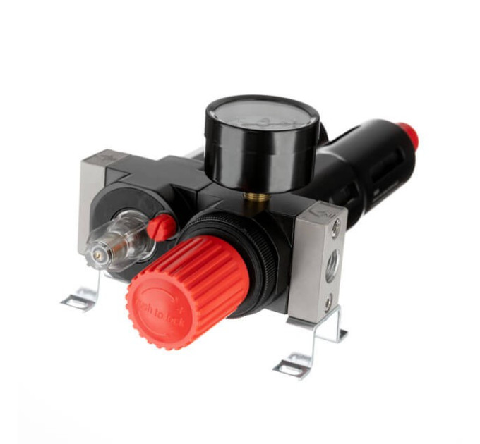 Блок підготовки повітря 1/4", 5 мкм, 850 л/хв., метал, професійний INTERTOOL PT-1435