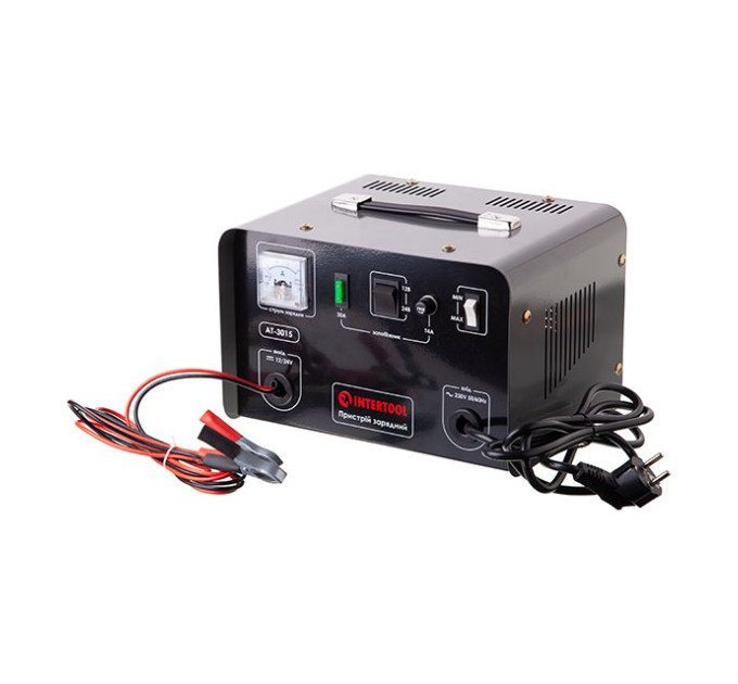 Пристрій зарядний 230 В, ~50 Гц, 600 Вт, 12/24 В, 30 А, 20-400 Аг INTERTOOL AT-3015