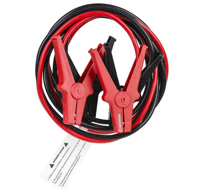 Пускові дроти 800 А, 4 м, до -40 °C, чохол INTERTOOL AT-3050