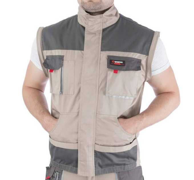 Куртка робоча 2 в 1, 100% бавовна, щільність 180 г / м2, M INTERTOOL SP-3032