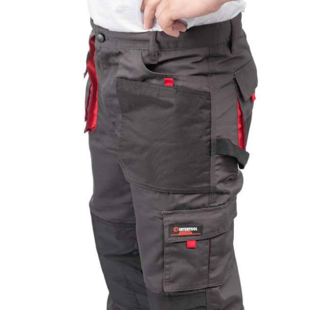 Брюки робочі 80% поліестер, 20% бавовна, щільність 260 г / м2, L INTERTOOL SP-3013
