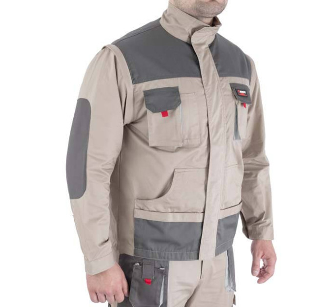 Куртка робоча 2 в 1, 100% бавовна, щільність 180 г / м2, XXXL INTERTOOL SP-3036