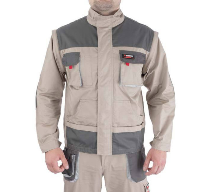 Куртка робоча 2 в 1, 100% бавовна, щільність 180 г / м2, M INTERTOOL SP-3032