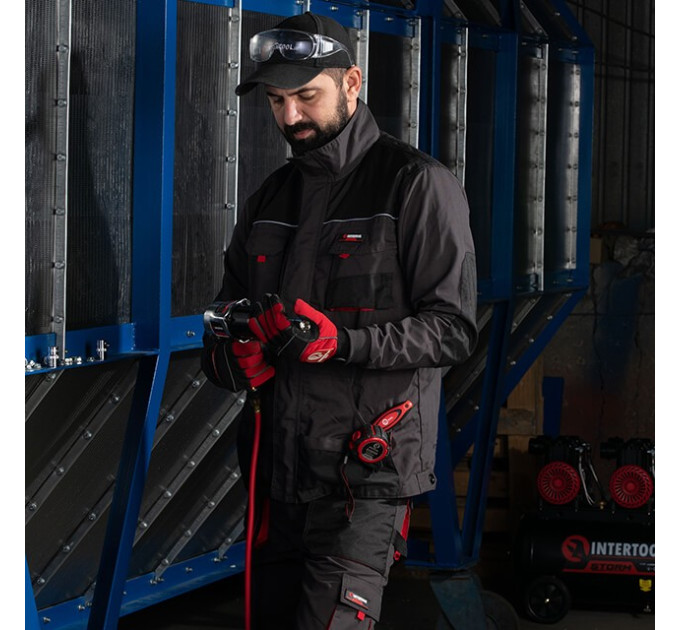 Куртка робоча 80% поліестер, 20% бавовна, щільність 260 г / м2, L INTERTOOL SP-3003