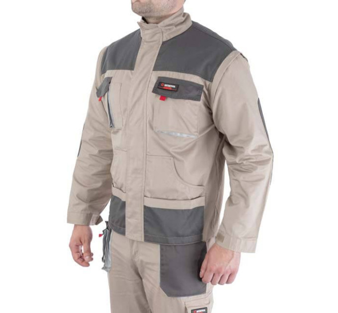 Куртка робоча 2 в 1, 100% бавовна, щільність 180 г / м2, M INTERTOOL SP-3032