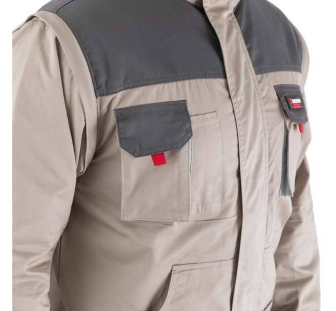 Куртка робоча 2 в 1, 100% бавовна, щільність 180 г / м2, M INTERTOOL SP-3032
