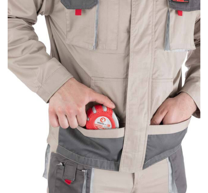 Куртка робоча 2 в 1, 100% бавовна, щільність 180 г / м2, XXXL INTERTOOL SP-3036