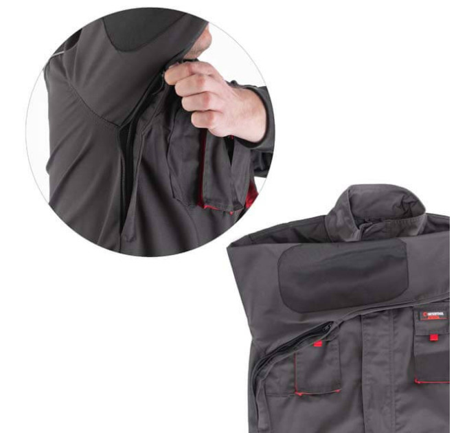 Куртка робоча 80% поліестер, 20% бавовна, щільність 260 г/м2, S INTERTOOL SP-3001