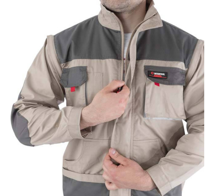 Куртка робоча 2 в 1, 100% бавовна, щільність 180 г / м2, M INTERTOOL SP-3032