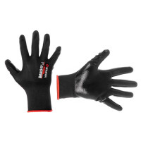Рукавички трикотажні, синтетичні з гладким нітриловим покриттям 10