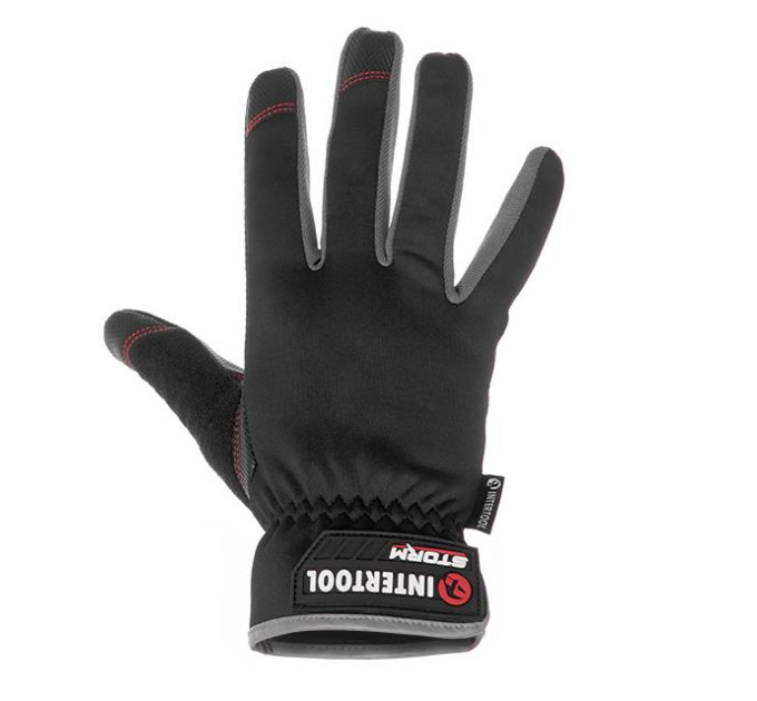 Рукавиці зi спандексу, "Touchscreen", антиковзаюче покриття долоні, вставки "Gripteq 3S", 10" (XL) STORM INTERTOOL SP-0182