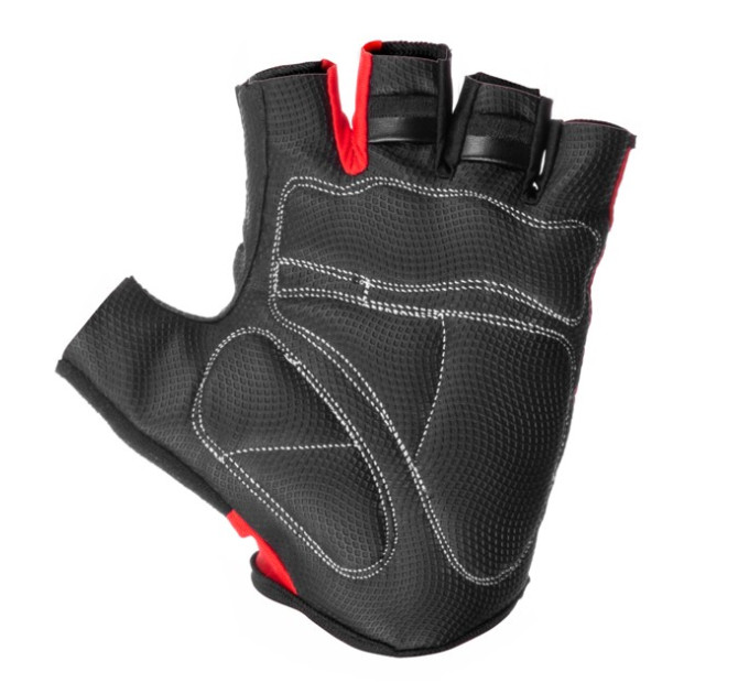 Рукавичка без пальців, екошкіра "sryno", дихаюча тканина на тильній стороні з лайкри, захисні вставки на долоні, фіксація ремінцем на липучці, 10 " INTERTOOL SP-0144