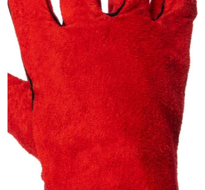 Рукавичка замшева червона, 14" INTERTOOL SP-0156