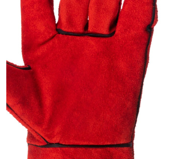 Рукавичка замшева червона, 14" INTERTOOL SP-0156