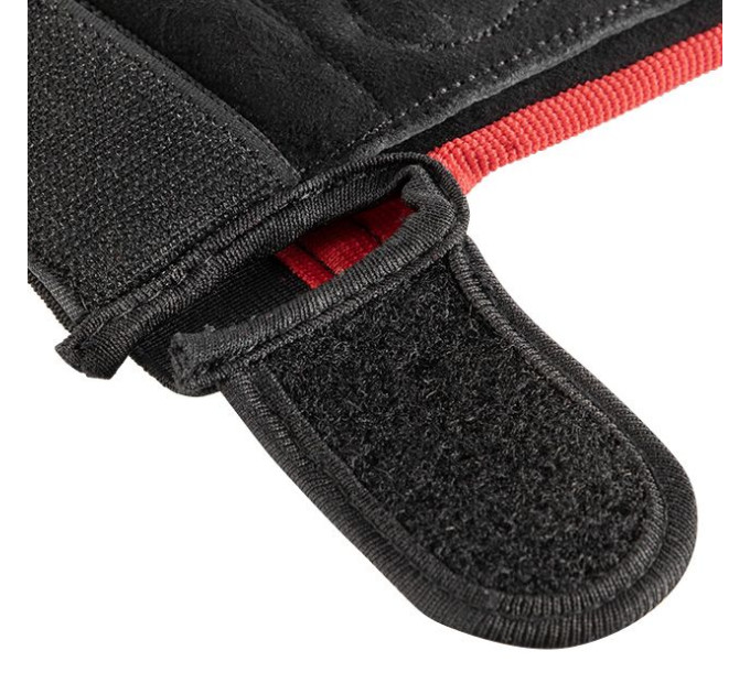 Рукавичка без пальців, шкіряна, посилення на долоні, вставки з спандекса на тильній стороні долоні, фіксація ремінцем на липучці, 10 " INTERTOOL SP-0148