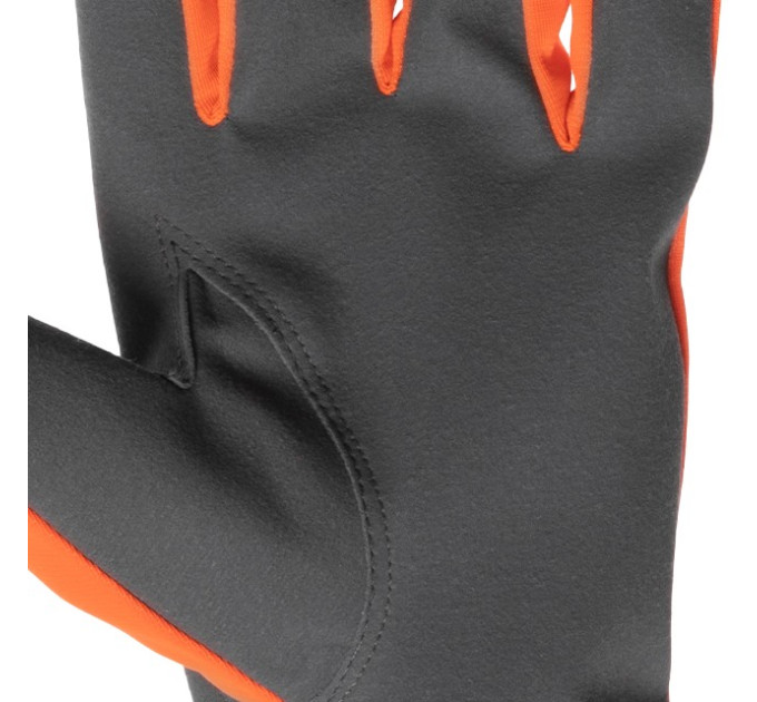 Рукавичка шкіряна комбінована з еко-шкіри та флуоресцентної помаранчевої тканини 10" INTERTOOL SP-0173