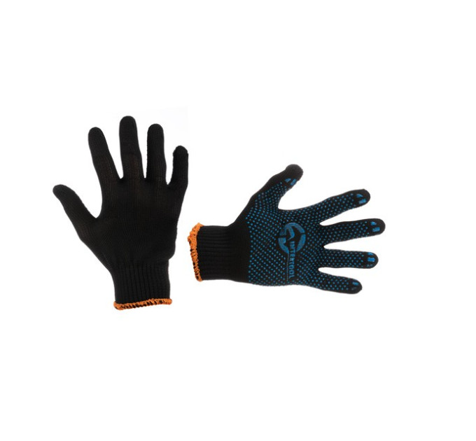 Рукавичка трикотажна синтетична 10" з крапковим PVC-покриттям на долоні INTERTOOL SP-0104