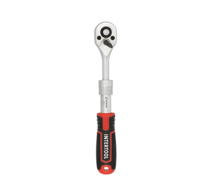 Рукоятка з храповим механізмом телескопічна, 72 зуба 1/4 ", Cr-V STORM INTERTOOL ET-8004