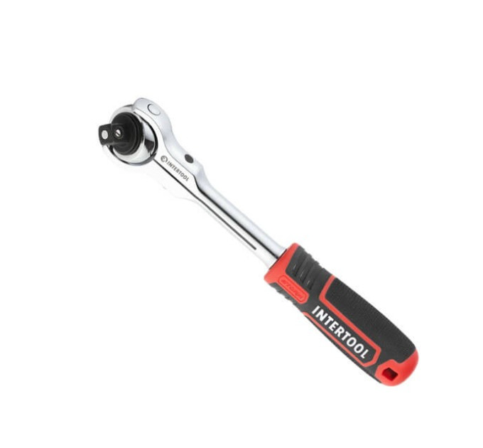 Рукоятка з храповим механізмом поворотна, 72 зуба 1/2", Cr-V STORM INTERTOOL ET-8009