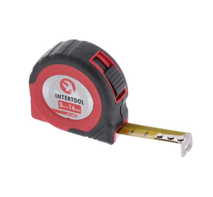 Рулетка з фіксатором 3м x 16мм INTERTOOL MT-0403