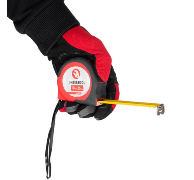 Рулетка з фіксатором 10м x 25 мм INTERTOOL MT-0410