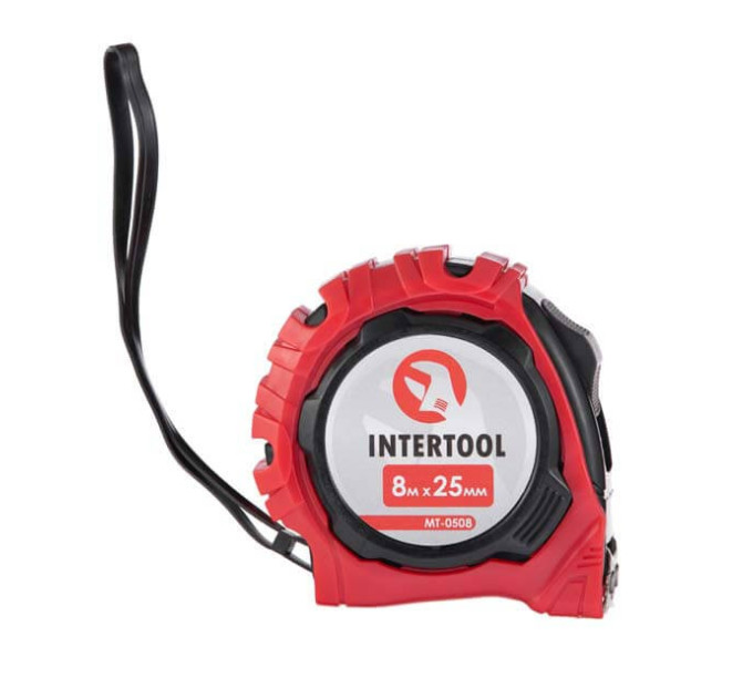 Рулетка з фіксатором 8м * 25мм "Магніт" INTERTOOL MT-0508