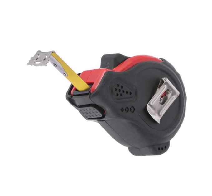 Рулетка сталева з фіксатором 5м x 19мм "Супер Магніт" INTERTOOL MT-0605