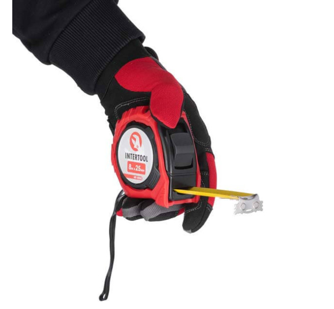 Рулетка з фіксатором 8м * 25мм "Магніт" INTERTOOL MT-0508