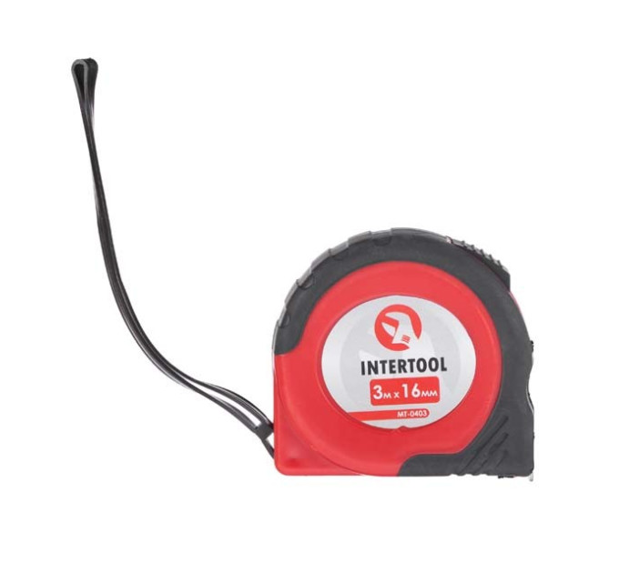 Рулетка з фіксатором 3м x 16мм INTERTOOL MT-0403