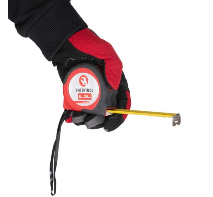 Рулетка з фіксатором 8м x 25мм INTERTOOL MT-0408