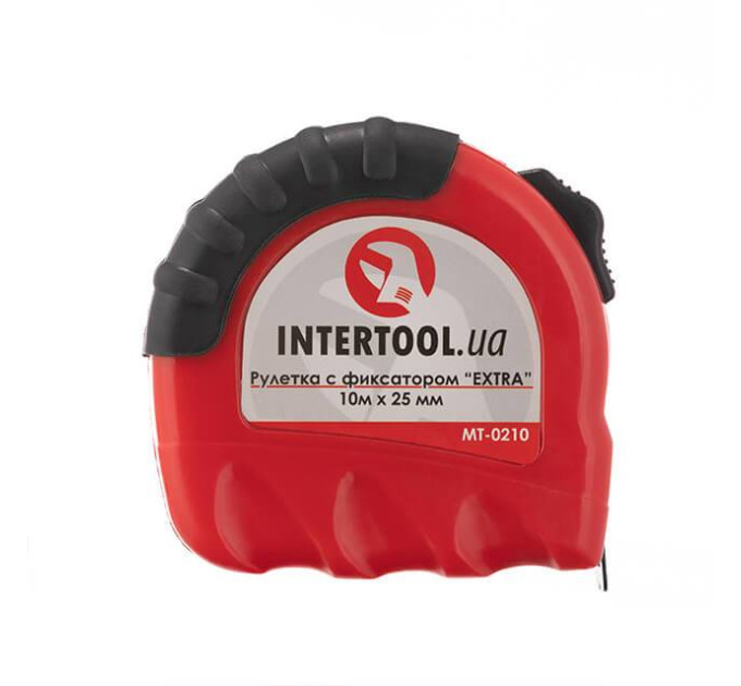 Рулетка з металевим полотном 10м x 25мм "EXTRA" INTERTOOL MT-0210