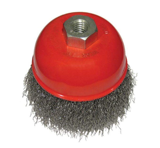 Щітка чашкова 125 мм, для КШМ, М14 (кручений дріт) INTERTOOL BT-1125