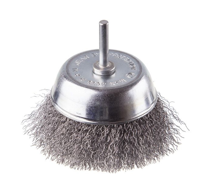 Щітка чашкова 100 мм для дриля, 1/4" (кручений дріт) INTERTOOL BT-9100