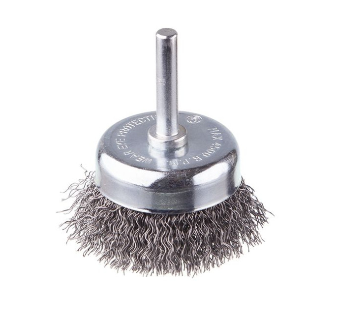Щітка чашкова 50 мм для дриля, 1/4" (кручений дріт) INTERTOOL BT-9050