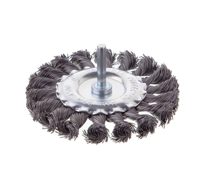 Щітка кільцева 100 мм для дриля, 1/4" (пучки крученого дроту) INTERTOOL BT-8100