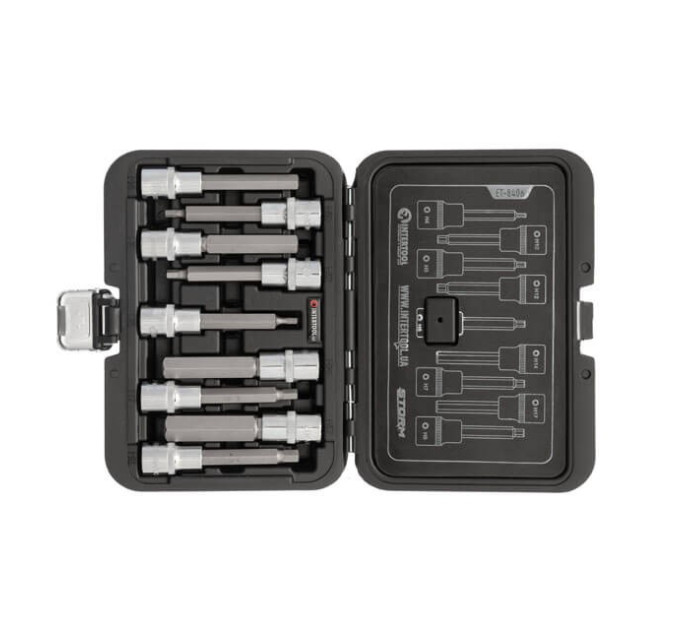 Набір біт HEX 1/2" 4-17, 100 мм, S2, STORM INTERTOOL ET-8406