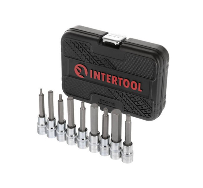 Набір біт HEX 1/2" 4-17, 100 мм, S2, STORM INTERTOOL ET-8406