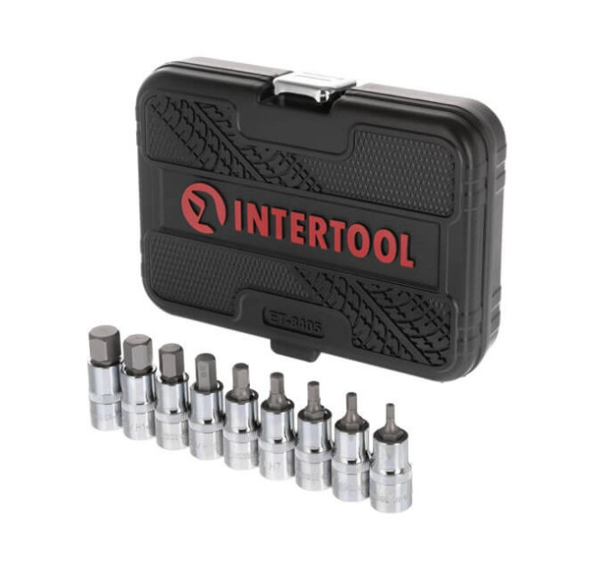Набір біт HEX 1/2" 4-17, 55 мм, S2, STORM INTERTOOL ET-8405