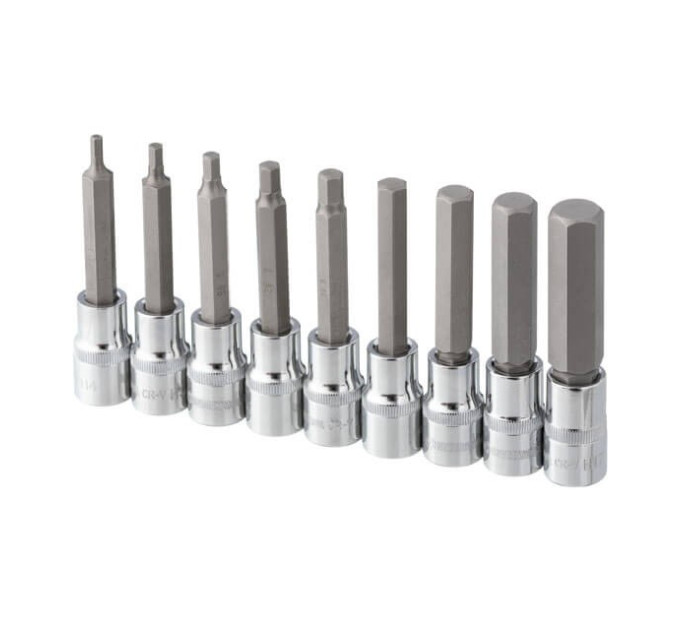 Набір біт HEX 1/2" 4-17, 100 мм, S2, STORM INTERTOOL ET-8406
