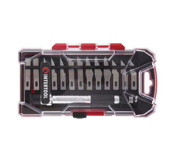 Набір скальпелів з тримачем 14 шт INTERTOOL HT-0524