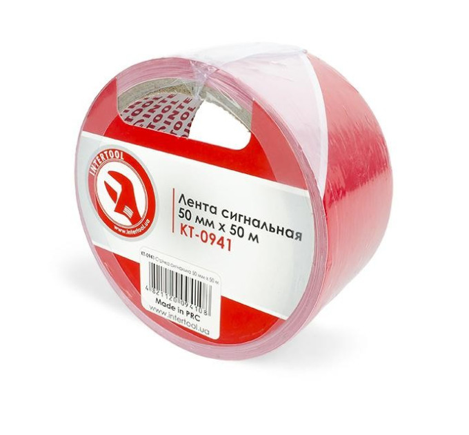 Стрічка сигнальна 50 мм * 50 м INTERTOOL KT-0941