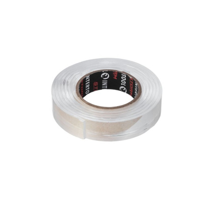 Стрічка клейка двостороння DOUBLE FIX, 15 мм * 1 м * 2 мм, прозора, акрил, STORM INTERTOOL KT-0826