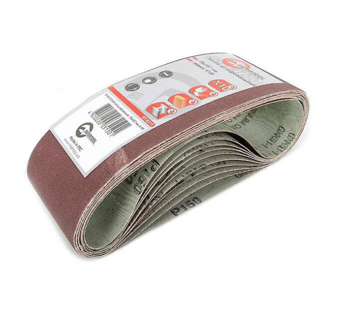 Стрічка шліфувальна 75 x 457мм, зерно 150 уп.10шт. INTERTOOL BT-0315
