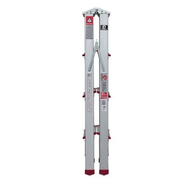 Стрем'янка алюмінієва двостороння 4 сходинки, висота 880 мм INTERTOOL LT-1104