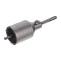 Комплект: Свердло корончасте по бетону 55мм + Перехідник SDS Plus 100мм INTERTOOL SD-7055