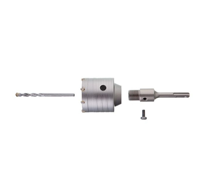 Комплект: Свердло корончасте по бетону 65мм + Перехідник SDS Plus 100мм INTERTOOL SD-7065